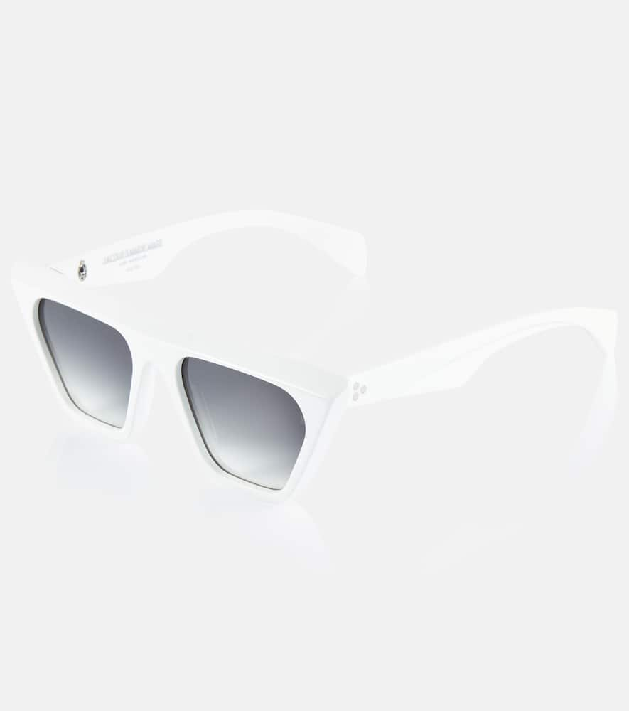 Shop Jacques Marie Mage X Evangelie Smyrniotaki Eva Cat-eye Sunglasses In White Mazzucchelli