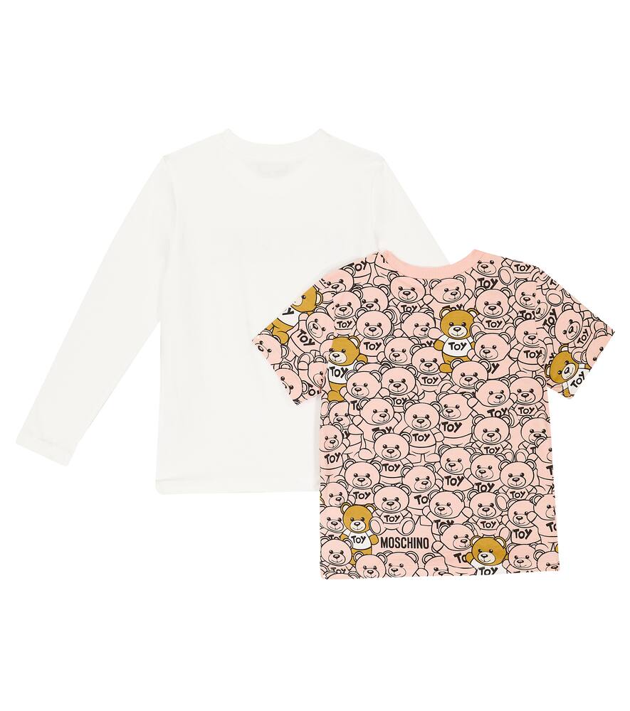 Moschino Set Of 2 Printed Cotton Jersey Shirts In Multicoloured