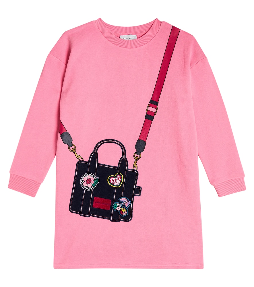 Marc Jacobs Graphic-print Sweater Dress In Pink