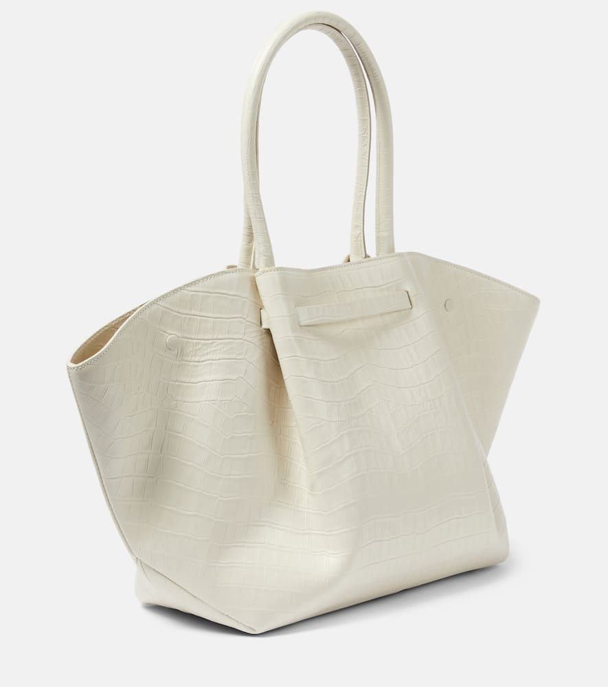 Demellier New-york Croc-effect Leather Tote Bag In White