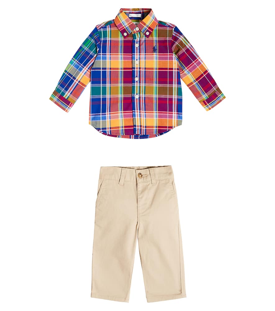 Polo Ralph Lauren Kids Baby cotton shirt and pants set