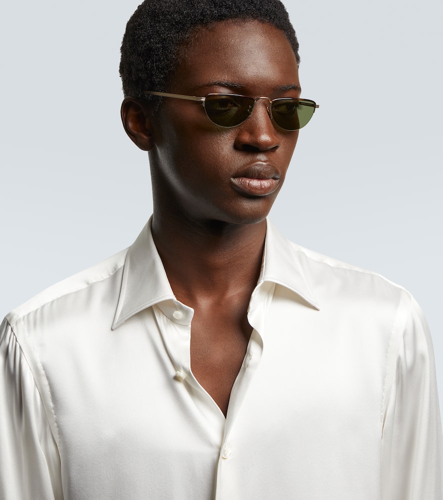 Giorgio Armani Browline Sunglasses In Green