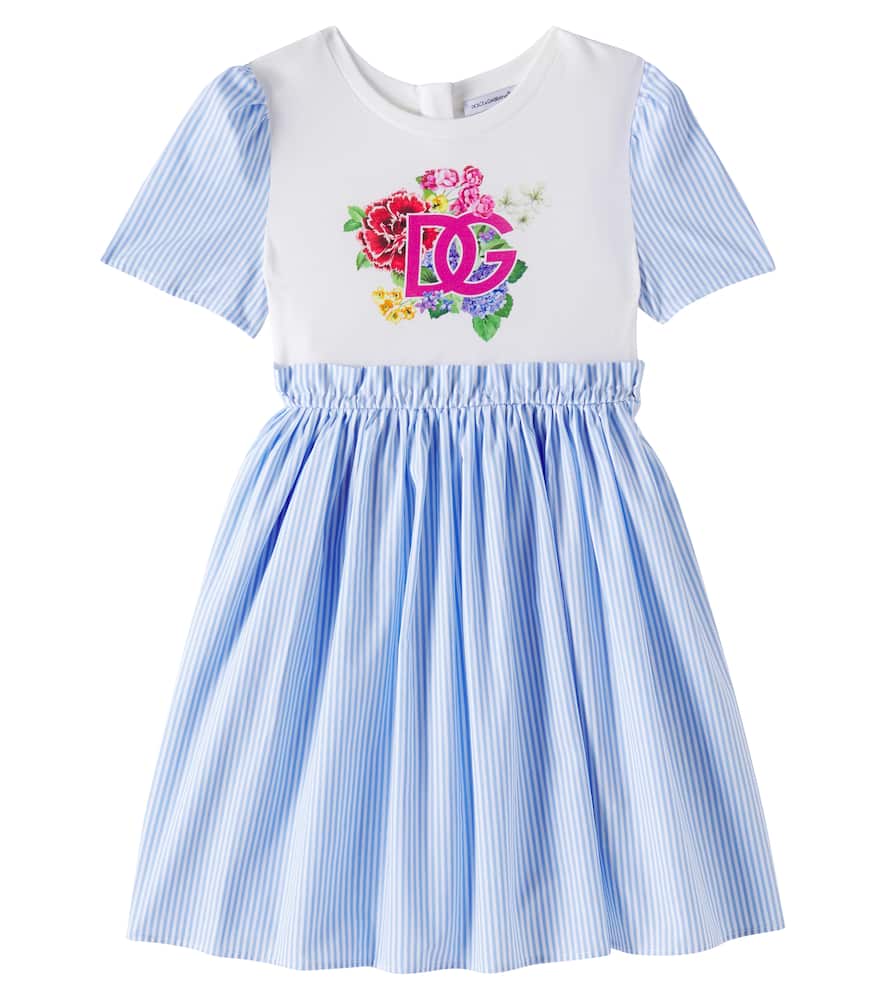 Dolce & Gabbana Kleid Dg Aus Baumwolle In Multicolor