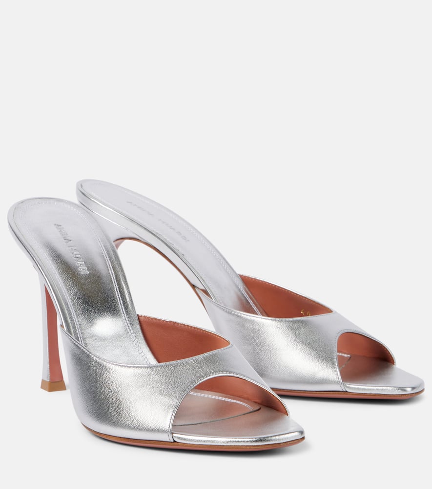 Alexa 95 metallic leather mules