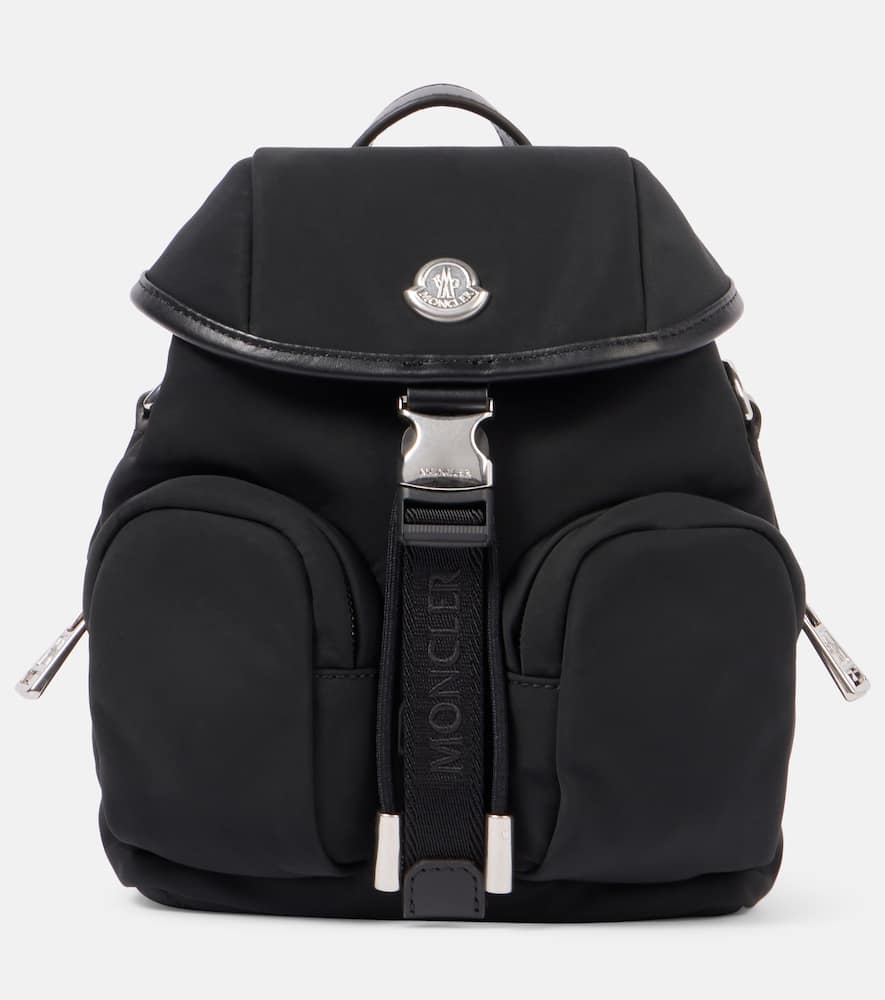 MONCLER TRICK MINI LEATHER-TRIMMED CROSSBODY BAG