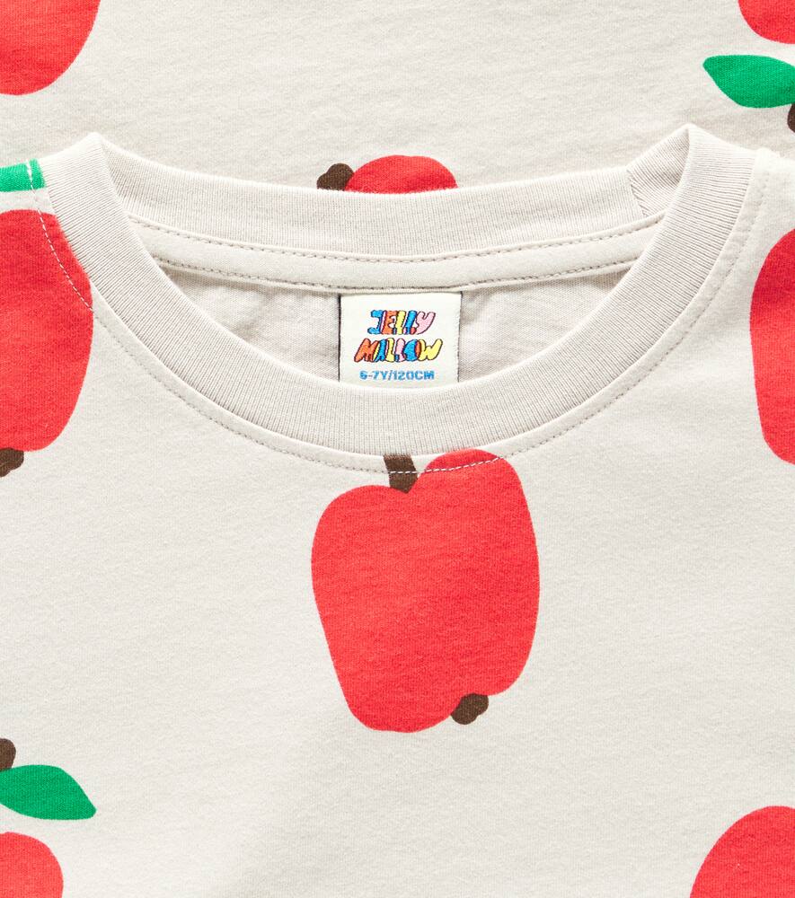 Jellymallow Apple Cotton T-shirt In Grey