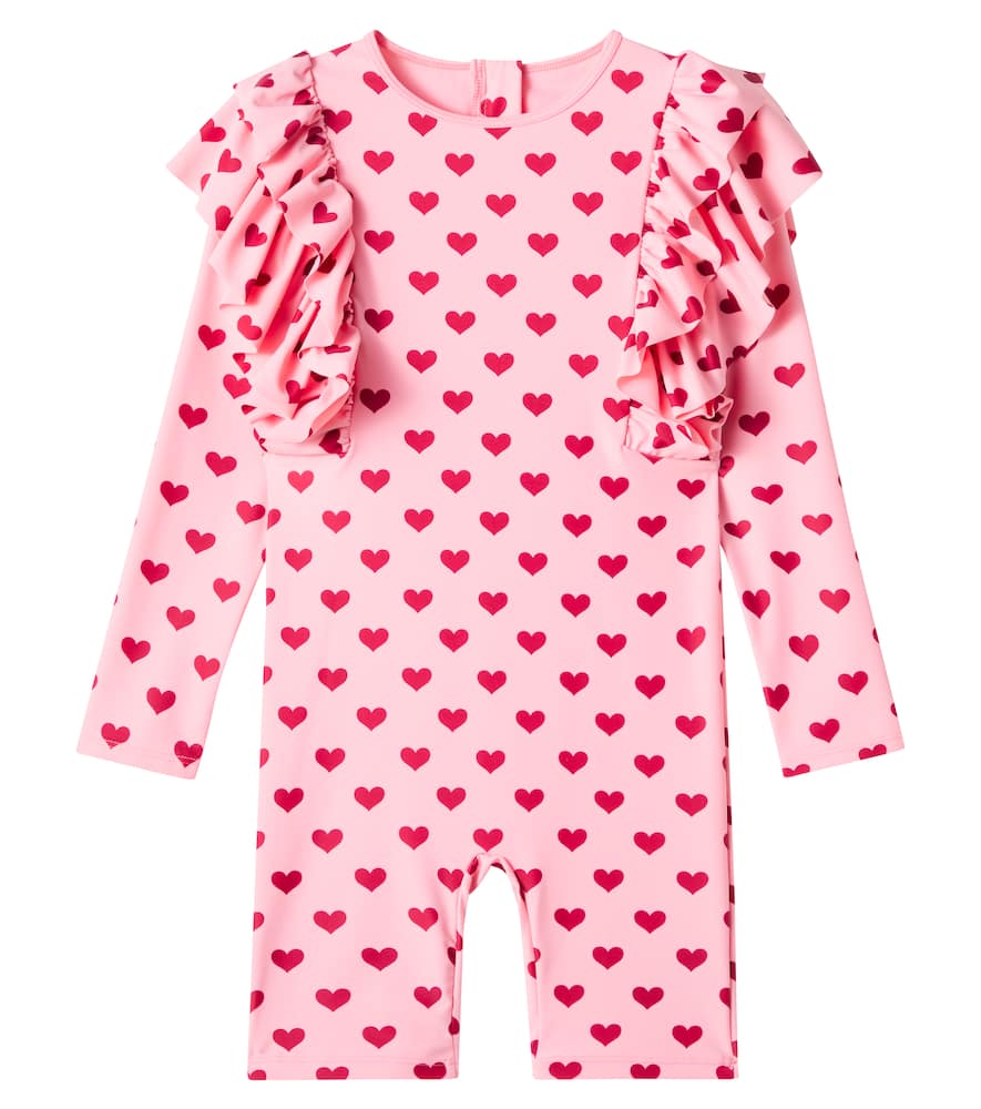 Konges Slojd Baby Manuca Printed Swimsuit In Pink