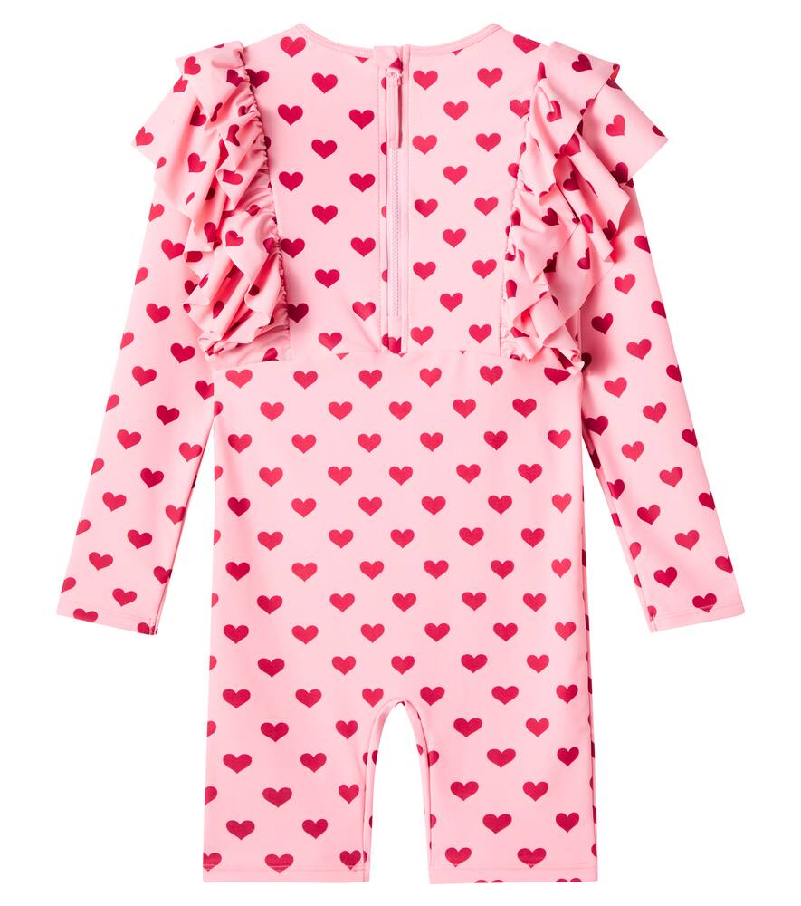 Konges Slojd Baby Manuca Printed Swimsuit In Pink