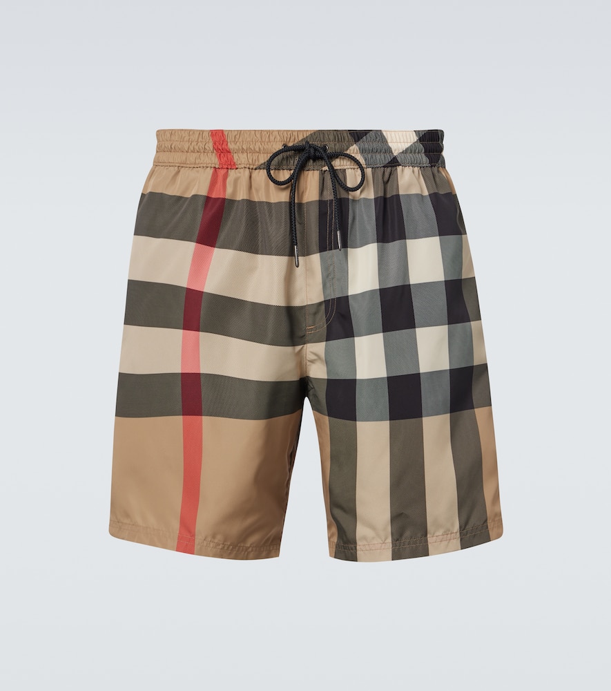 Burberry Beige Check Swim Shorts