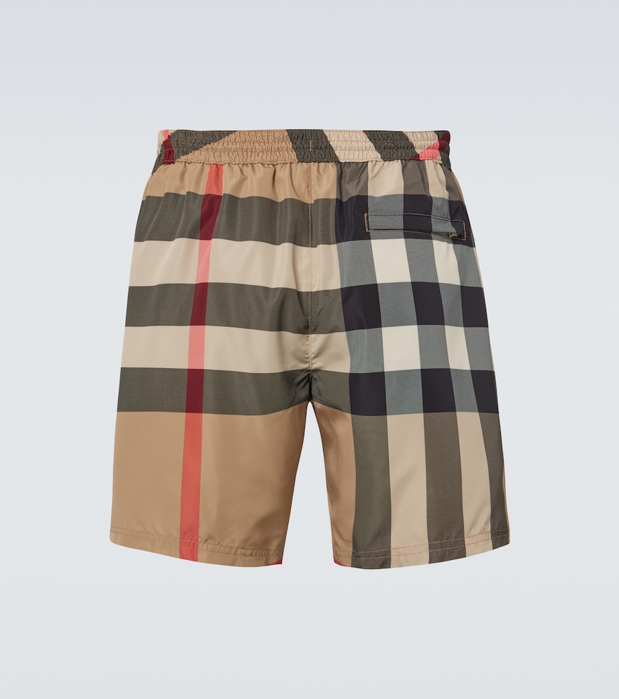 Burberry Beige Check Swim Shorts