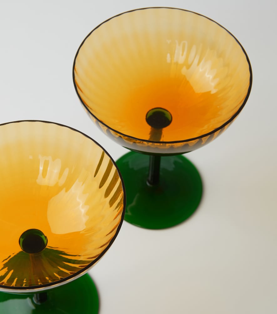  La Doublej La Doublej Set De 2 Coupes à Champagne En Verre De Murano 