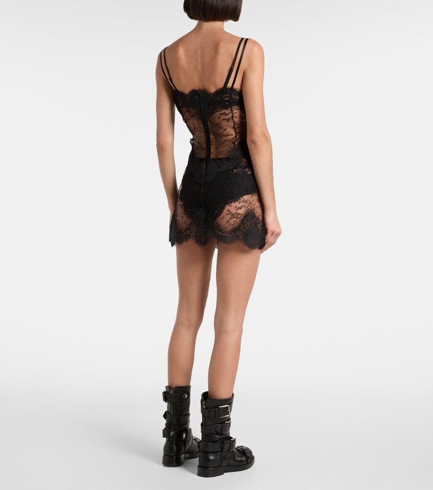  Dolce&gabbana Dolce&gabbana Sheer Lace Minidress 