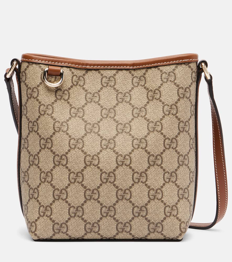 Gucci Gg Emblem Small Bucket Bag In Sand