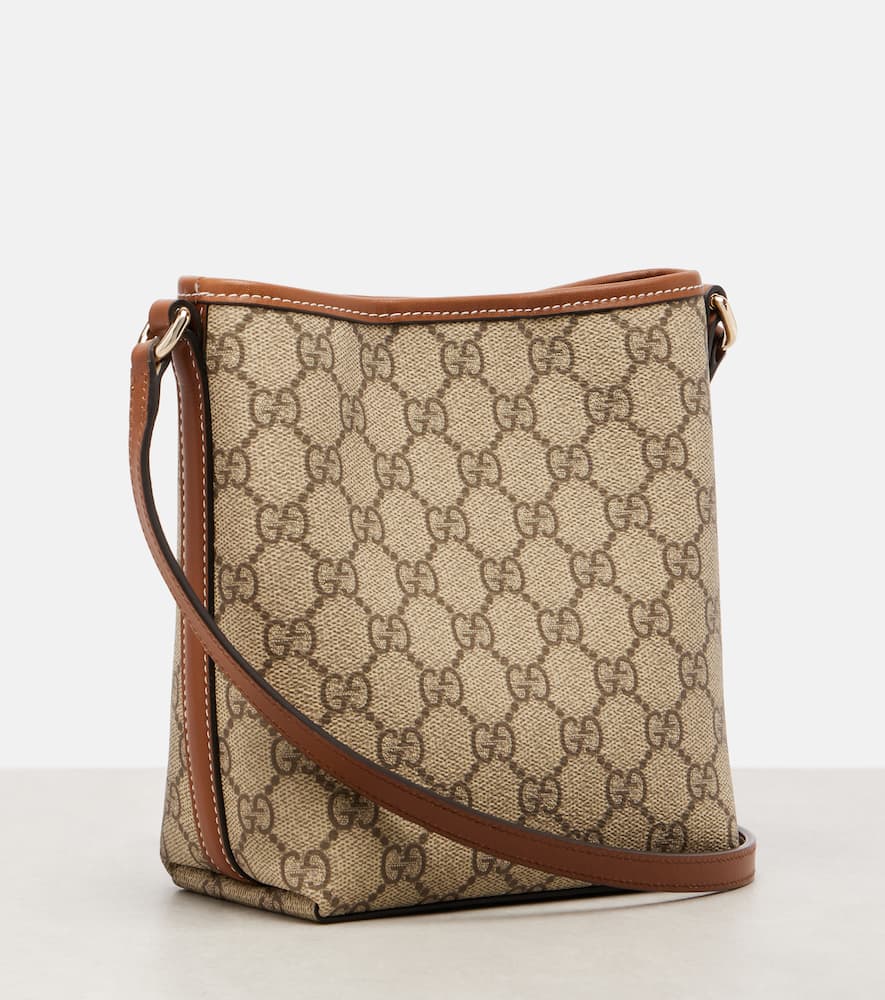Gucci Gg Emblem Small Bucket Bag In Sand