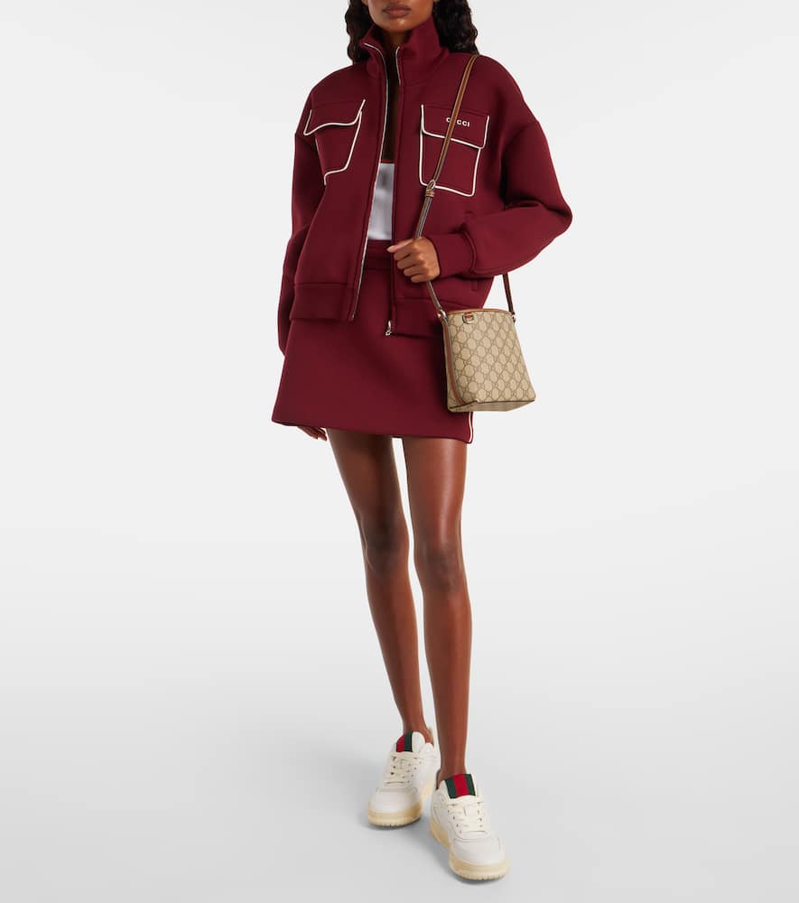 Gucci Gg Emblem Small Bucket Bag In Sand