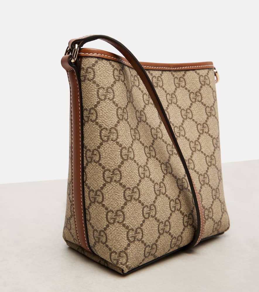 Gucci Gg Emblem Small Bucket Bag In Sand
