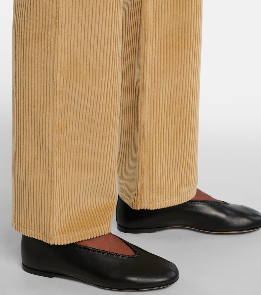 Bottega Veneta Womens Pale Oak Regular-fit Straight-leg Cotton-corduroy Trousers In Gold