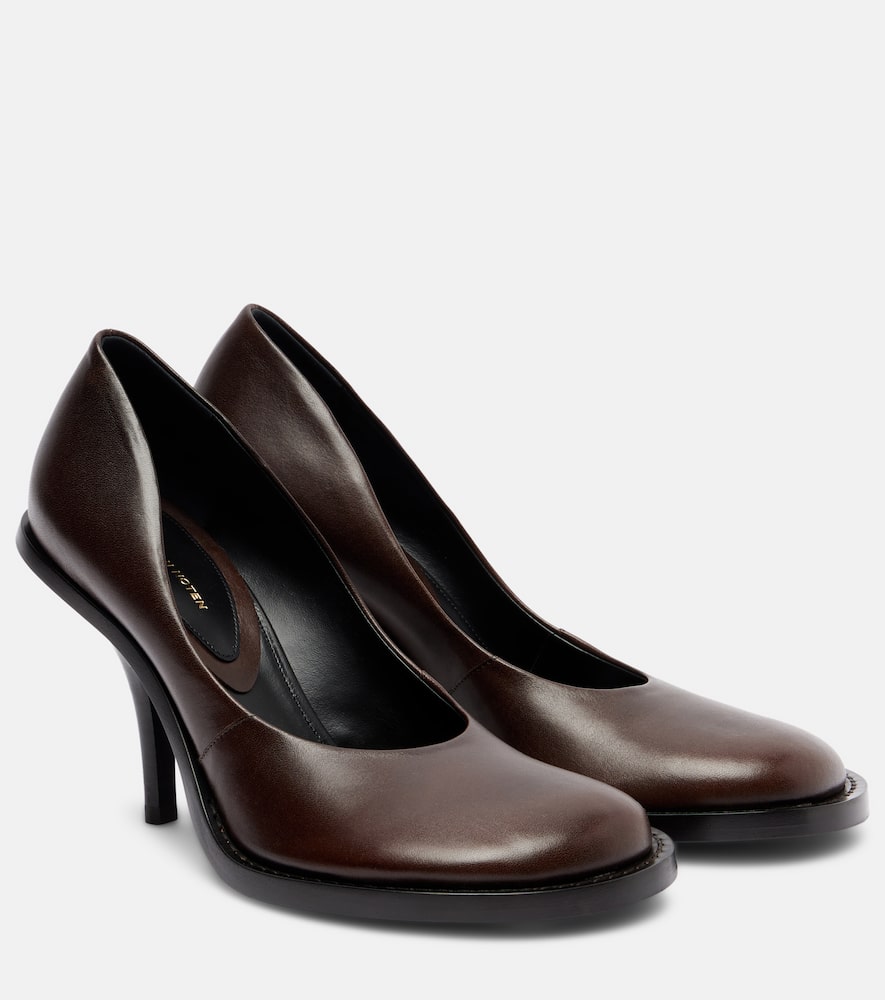 Dries Van Noten Leather Pumps In Brown