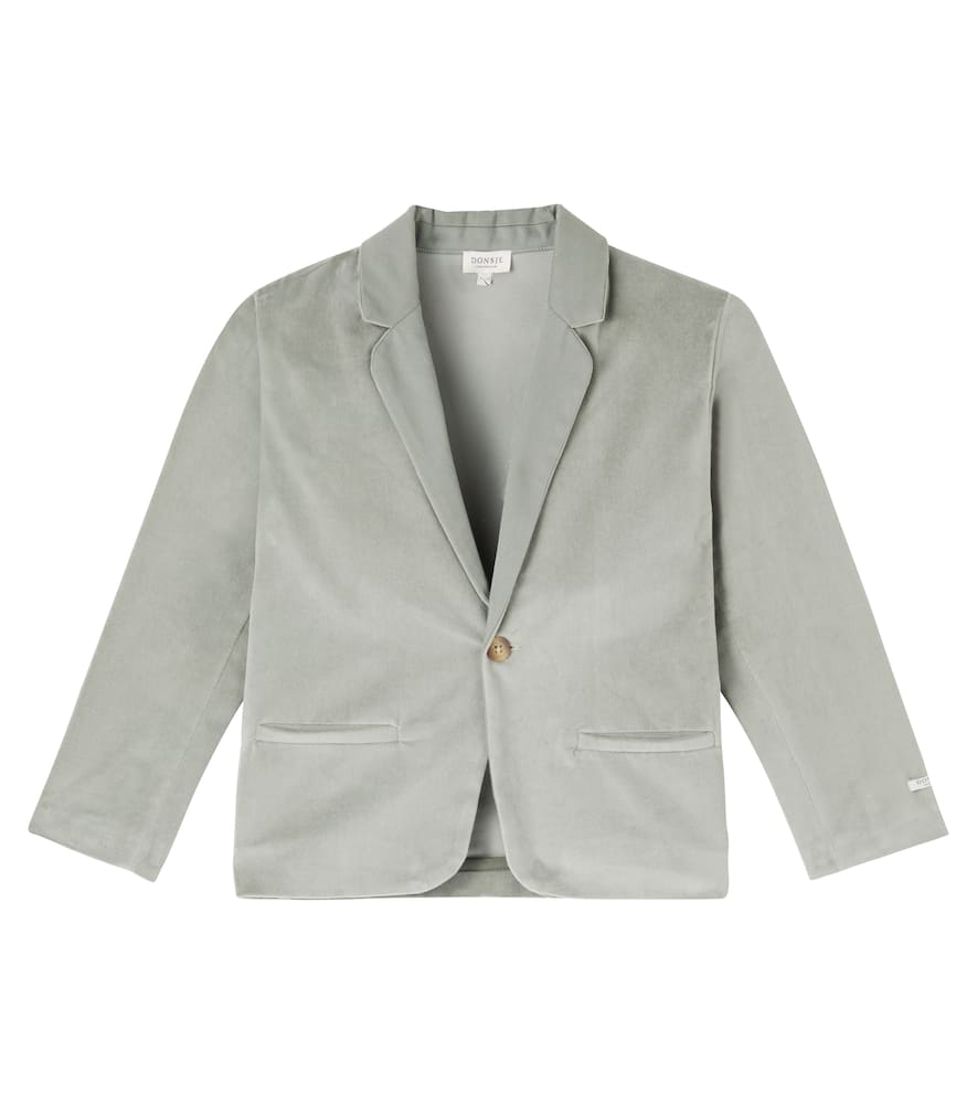 Donsje Tommas Cotton Velvet Suit Jacket In Green