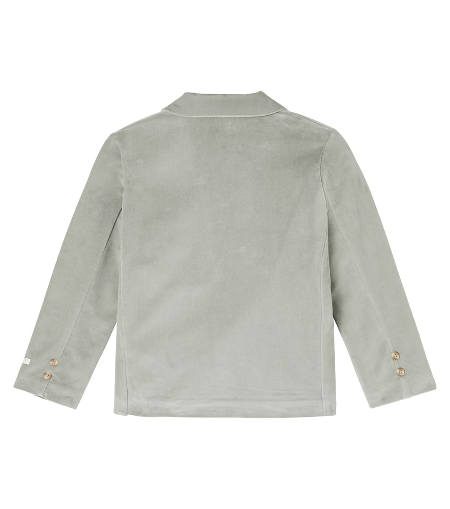 Donsje Tommas Cotton Velvet Suit Jacket In Green