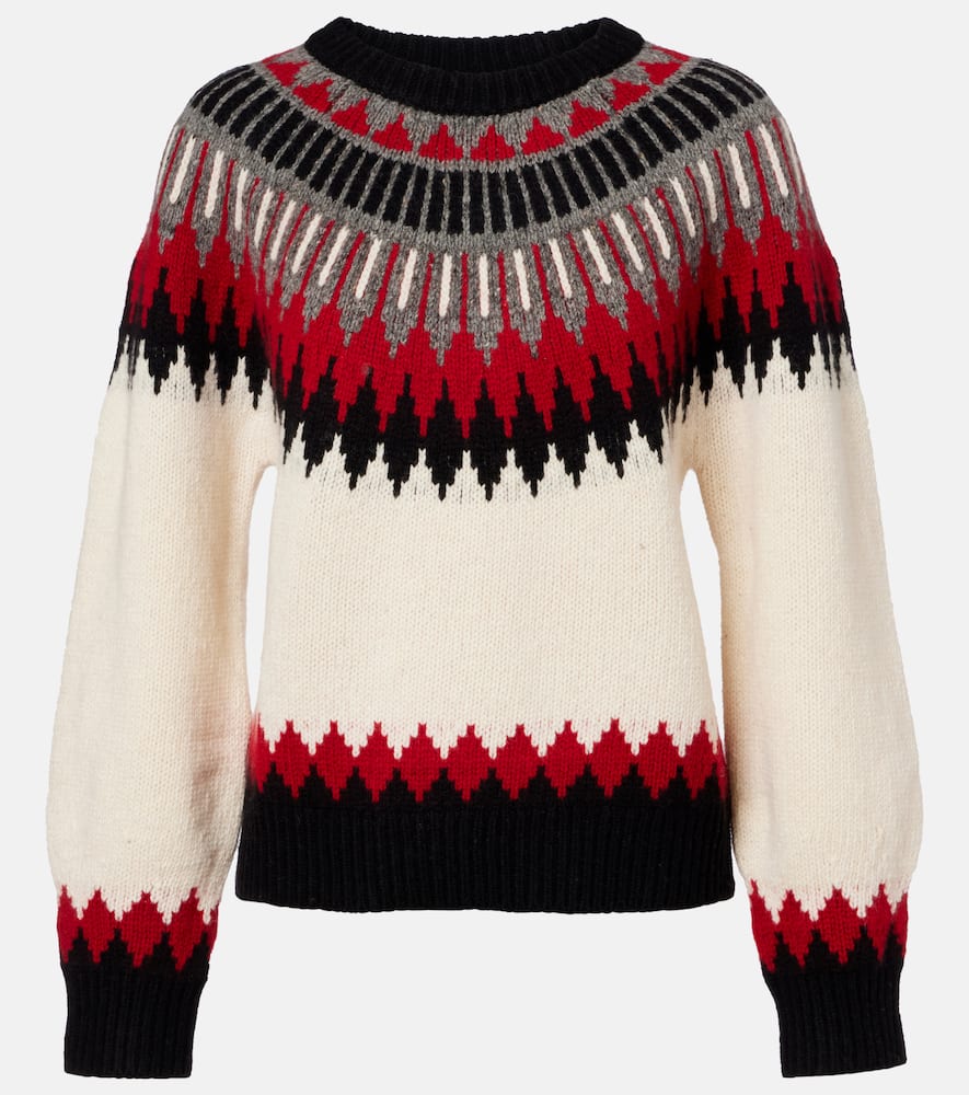 Polo Ralph Lauren Wool Blend Long Sleeve Crew Neck Sweater Authentic Cream Multi In White