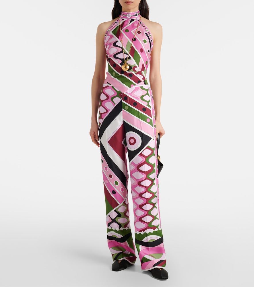 Pucci Vivara high-rise silk wide-leg pants