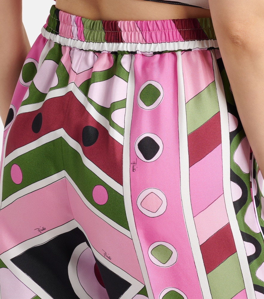  Pucci Pucci Weite High-rise-hose Vivara Aus Seide 