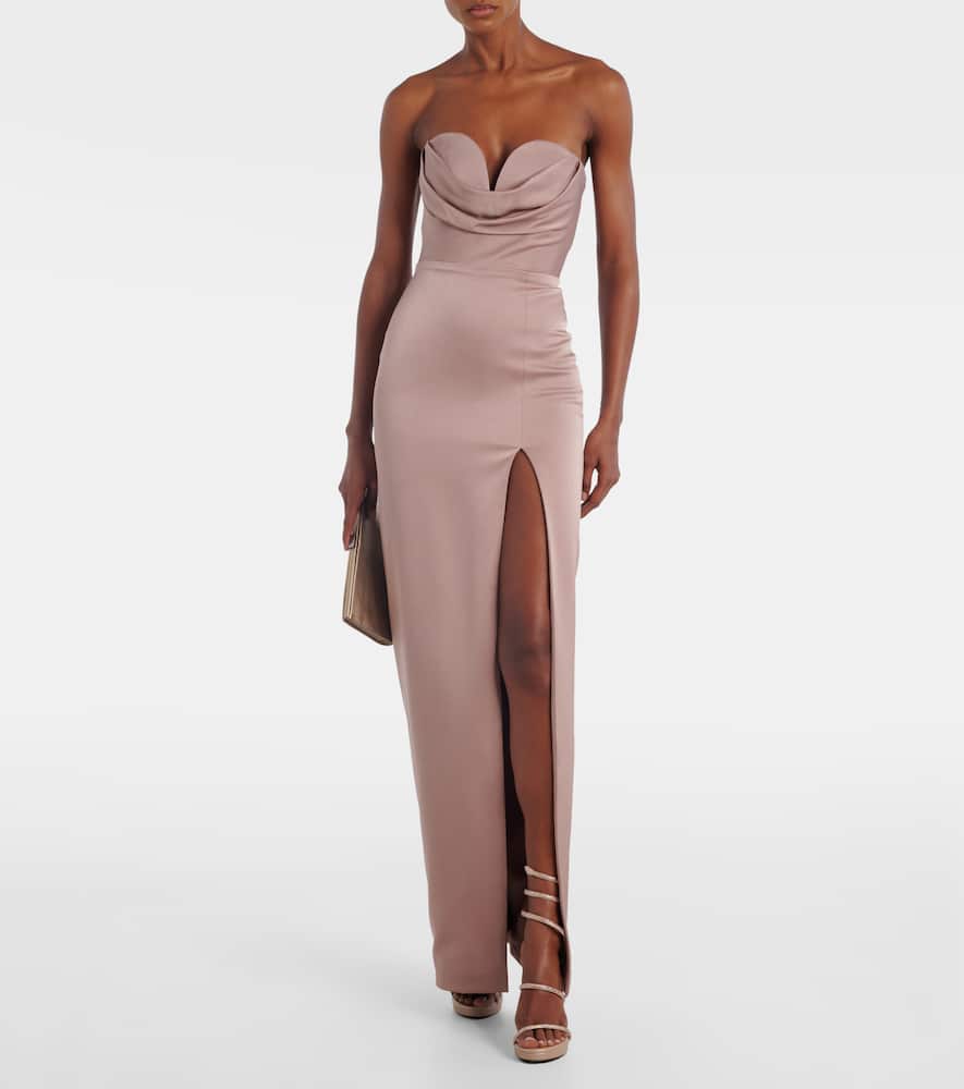 René Caovilla Cleo Embellished Satin Sandals In Pink