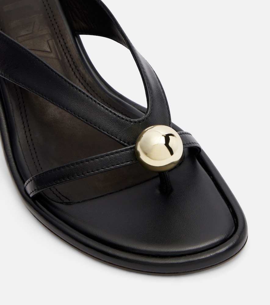  Souliers Martinez Souliers Martinez Estela Leather Thong Sandals 