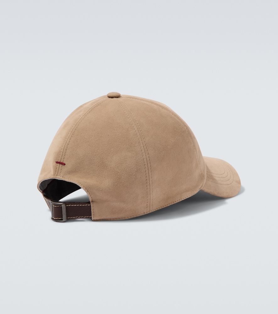  Brunello Cucinelli Brunello Cucinelli Logo Suede Baseball Cap 