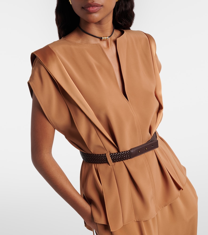  Max Mara Max Mara Belted Crepe Top 
