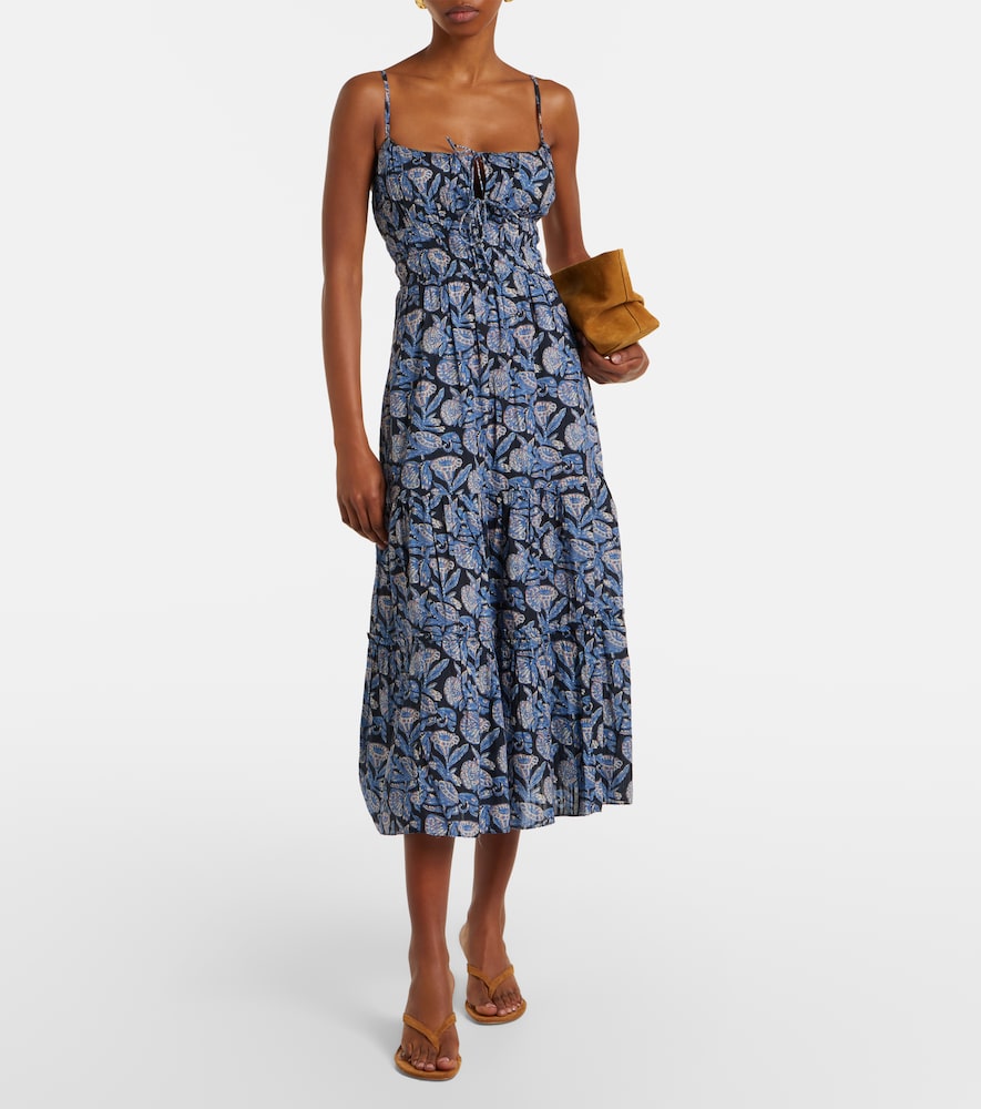 Ulla Johnson Aydin floral cotton-blend midi dress