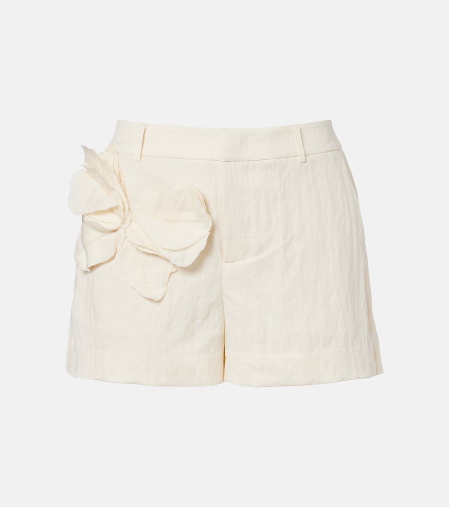 Blumarine Appliqué gabardine shorts