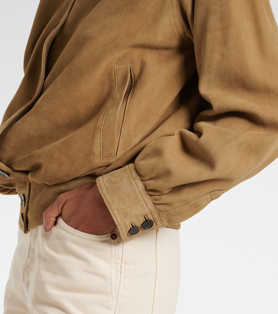  Saint Laurent Saint Laurent Gathered Suede Jacket 