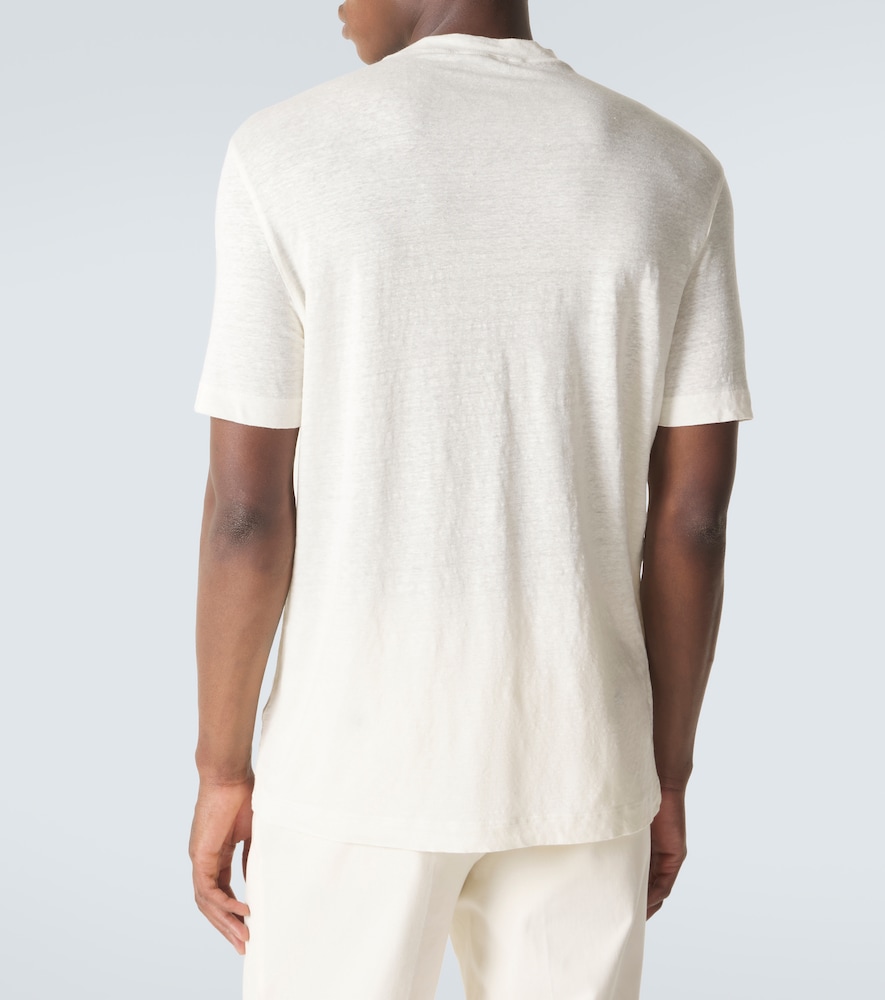  Thom Sweeney Thom Sweeney Linen-blend T-shirt 