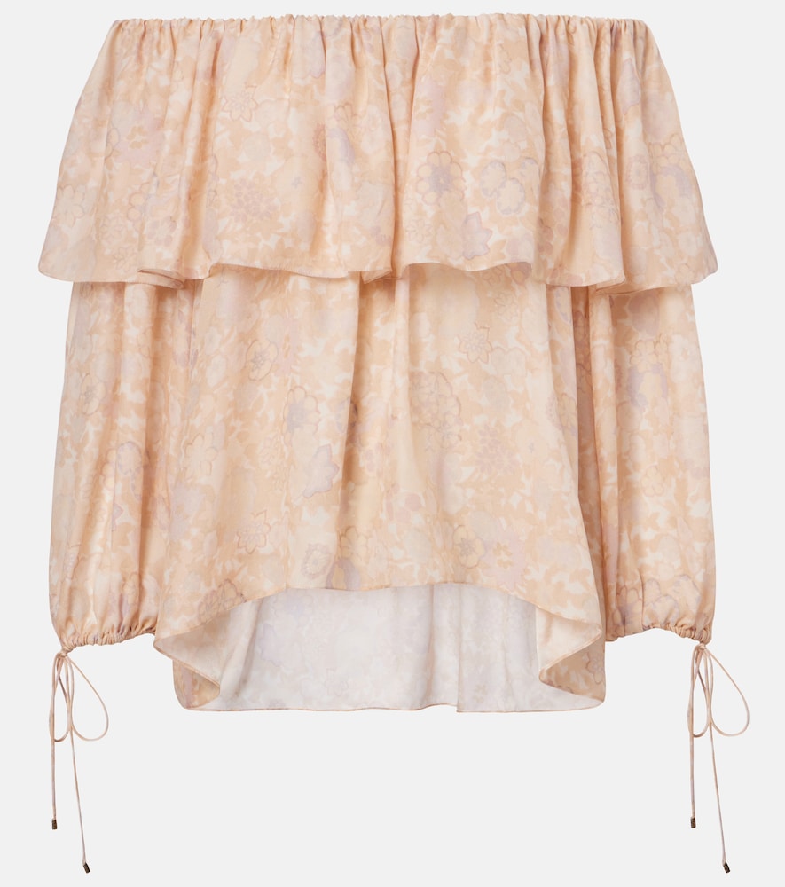Chloe Chloé Floral silk charmeuse top