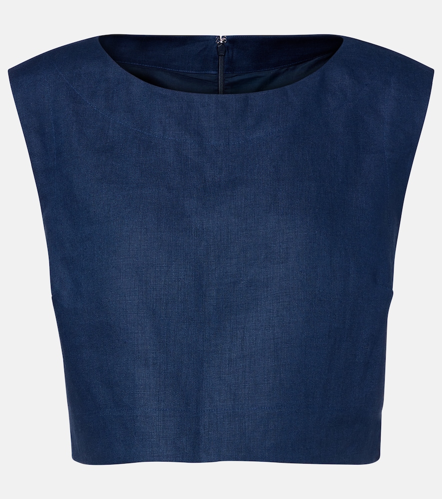 Posse Martina linen crop top