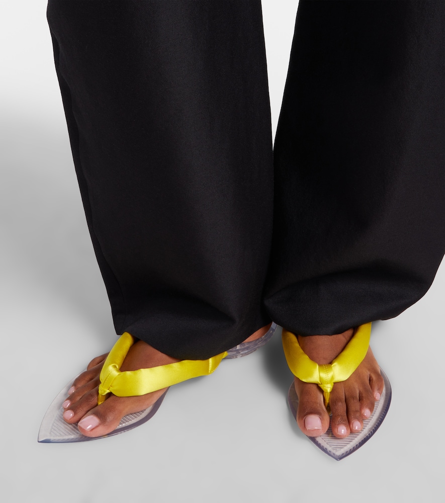 Alaïa Invisible satin thong sandals