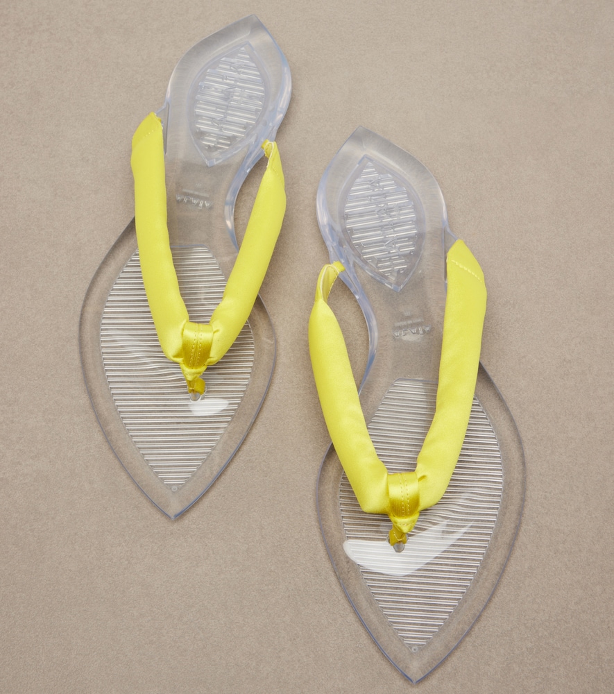  Alaia Alaia Invisible Satin Thong Sandals 