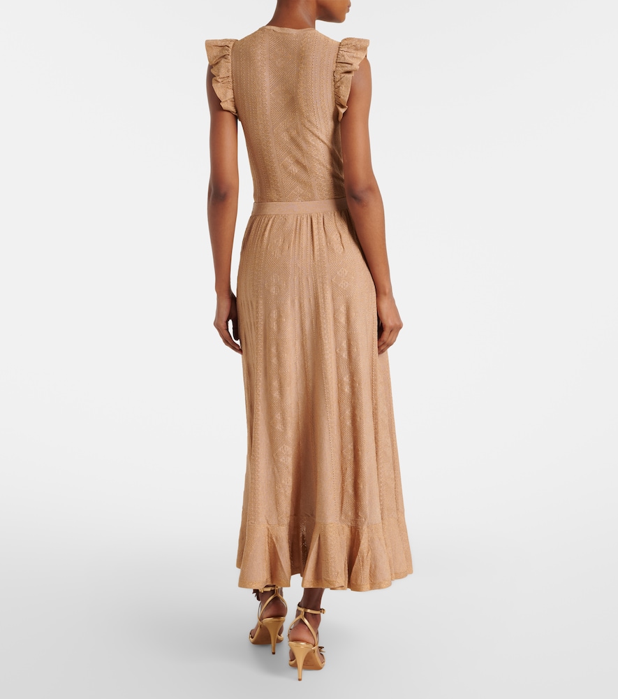 Zimmermann Zimmermann Aster Pointelle Lame Maxi Skirt 