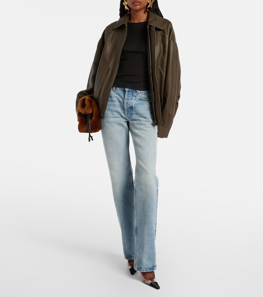 Leather Bomber Jacket