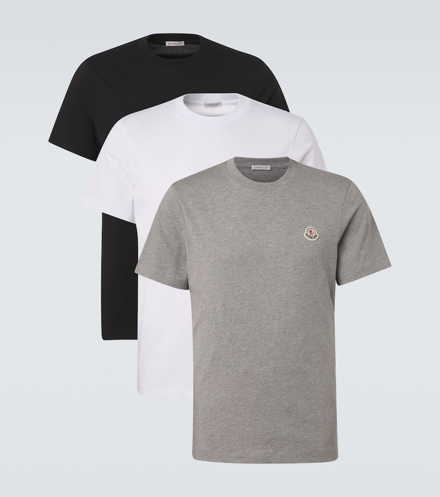 Moncler Men's Multicoloured Set Of 3 Cotton Jersey T-Shirts UK Size 44 - Mytheresa