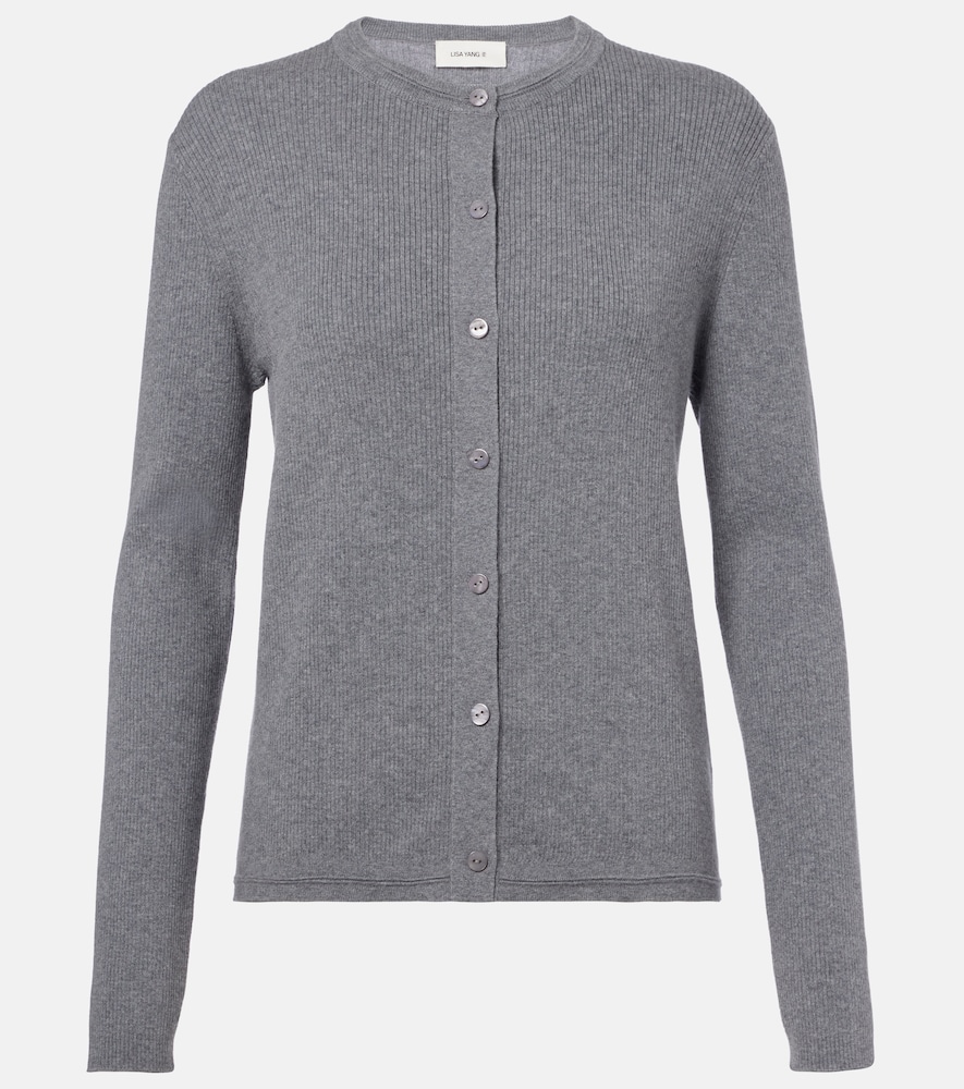 Lisa Yang Abeena ribbed-knit cotton and cashmere cardigan