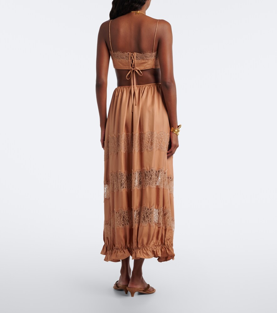 Chantal Lace-Trimmed Maxi