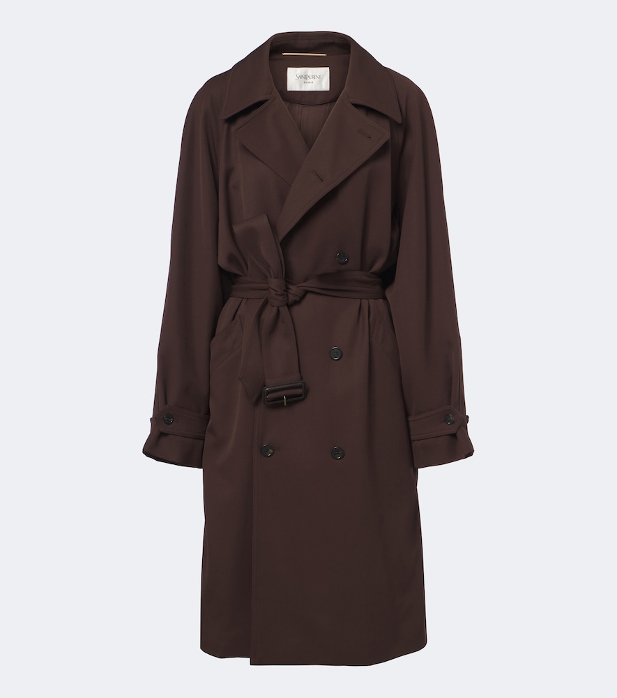 Trench doppiopetto in lana