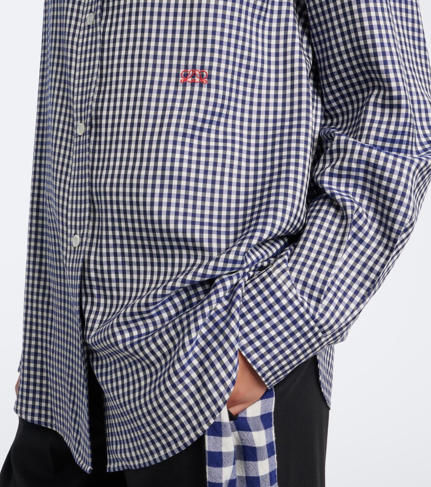 Double L Gingham Silk Twill Shirt