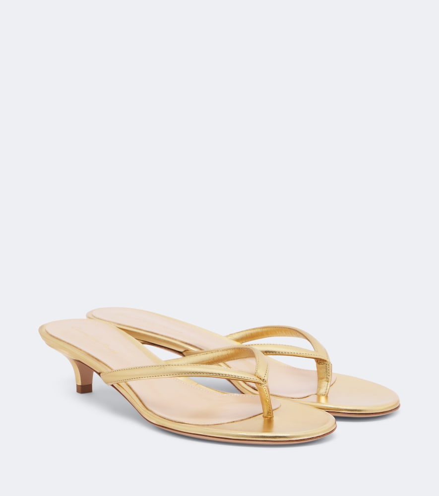 Sandalen Calypso aus Metallic-Leder
