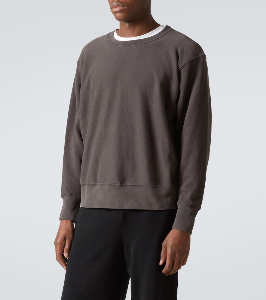 Les Tien Cotton Jersey Sweatshirt In Vintage Black