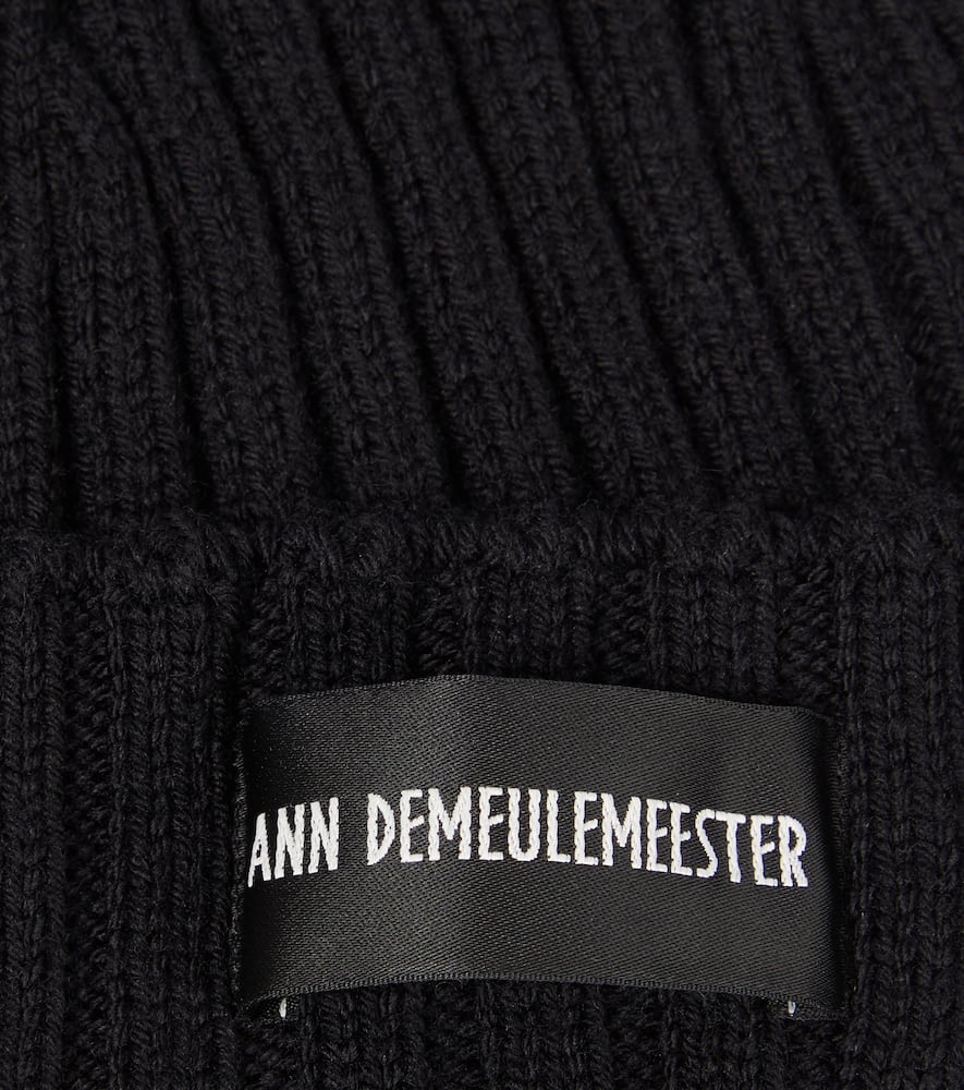 Shop Ann Demeulemeester Hastert Virgin Wool Beanie In Black