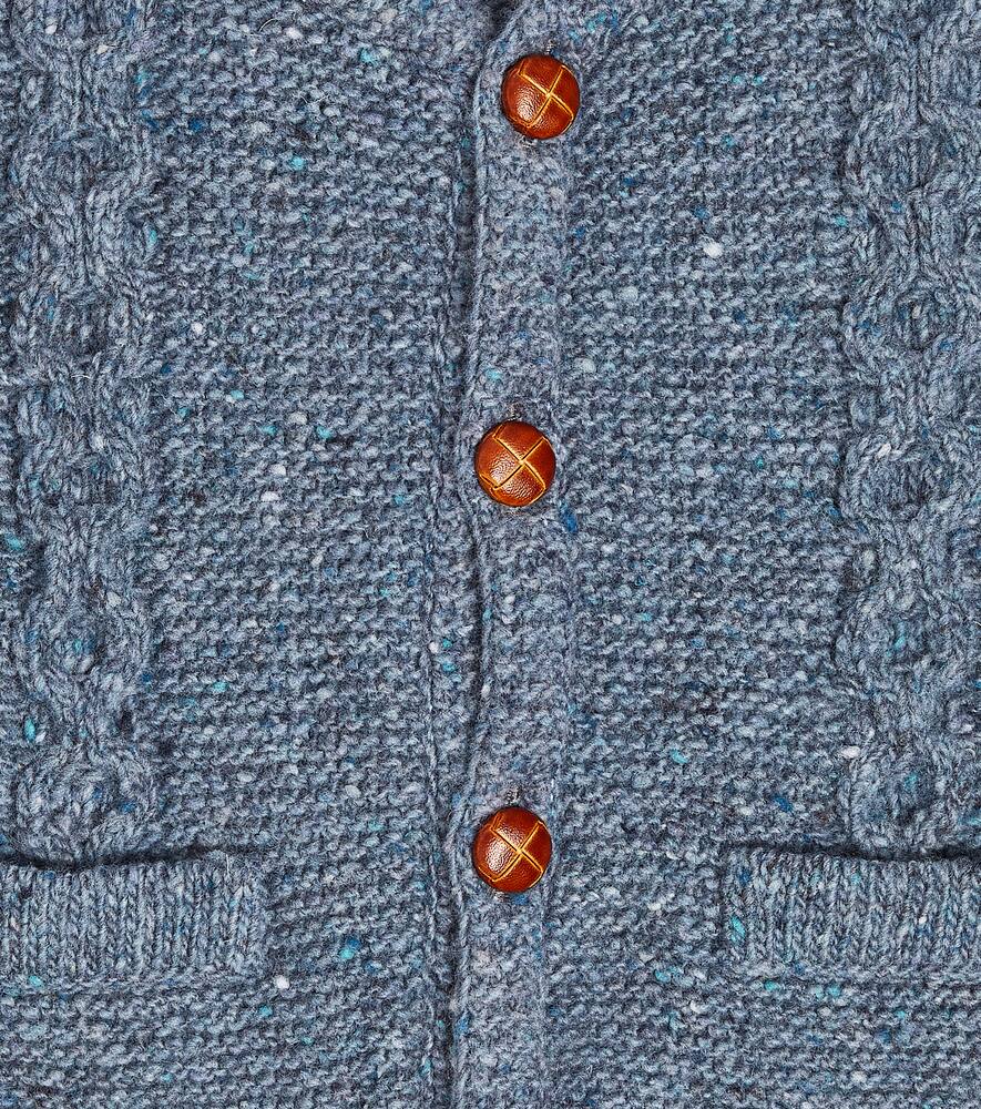 La Coqueta Baby Zas Wool-blend Cardigan In Blue